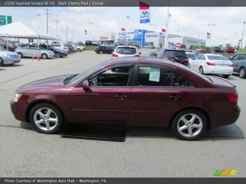 Dark Cherry Red / Cocoa 2009 Hyundai Sonata SE V6