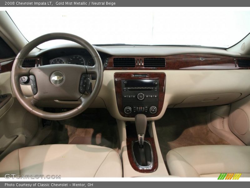Gold Mist Metallic / Neutral Beige 2008 Chevrolet Impala LT
