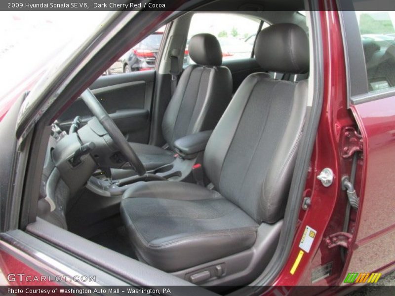 Dark Cherry Red / Cocoa 2009 Hyundai Sonata SE V6