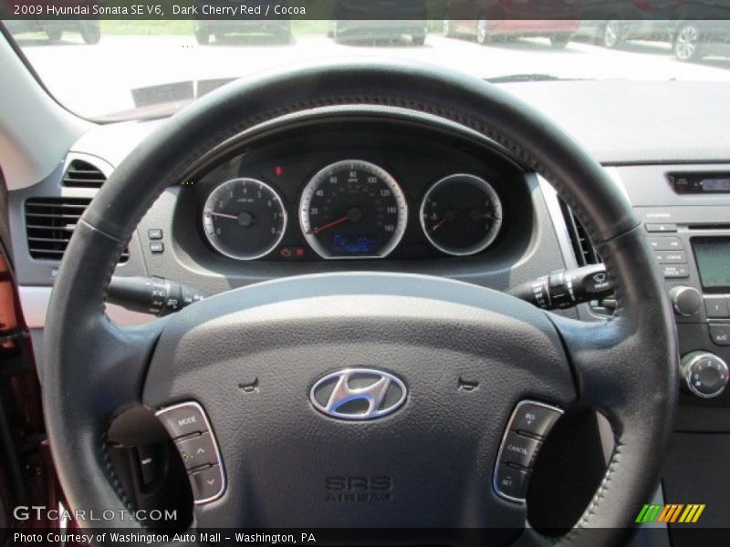 Dark Cherry Red / Cocoa 2009 Hyundai Sonata SE V6