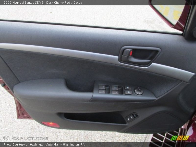 Dark Cherry Red / Cocoa 2009 Hyundai Sonata SE V6