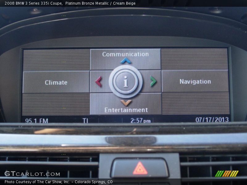 Platinum Bronze Metallic / Cream Beige 2008 BMW 3 Series 335i Coupe