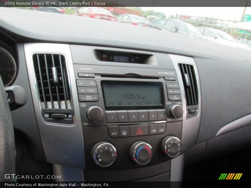Dark Cherry Red / Cocoa 2009 Hyundai Sonata SE V6
