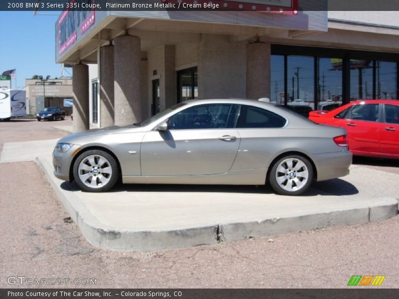 Platinum Bronze Metallic / Cream Beige 2008 BMW 3 Series 335i Coupe