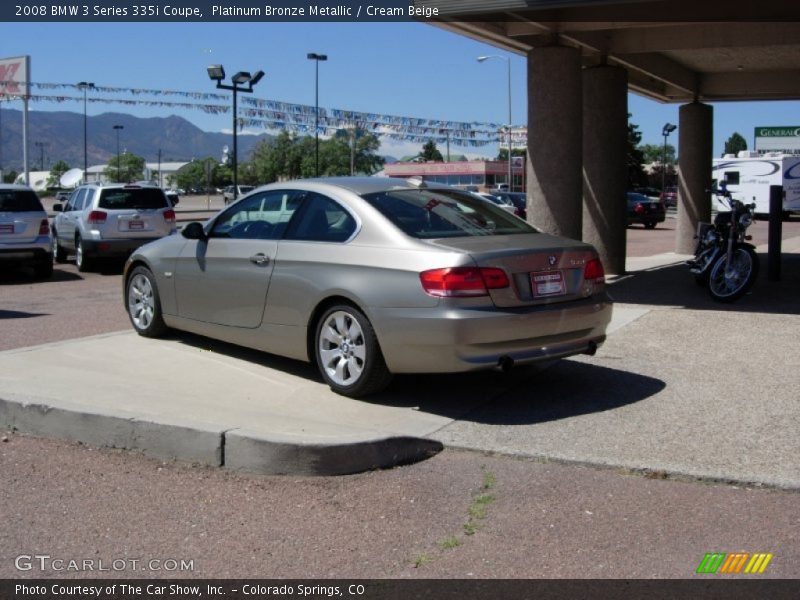 Platinum Bronze Metallic / Cream Beige 2008 BMW 3 Series 335i Coupe