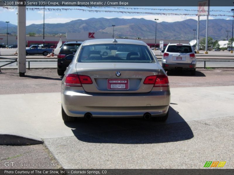 Platinum Bronze Metallic / Cream Beige 2008 BMW 3 Series 335i Coupe