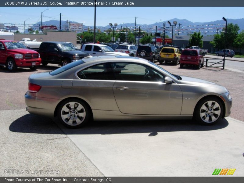 Platinum Bronze Metallic / Cream Beige 2008 BMW 3 Series 335i Coupe