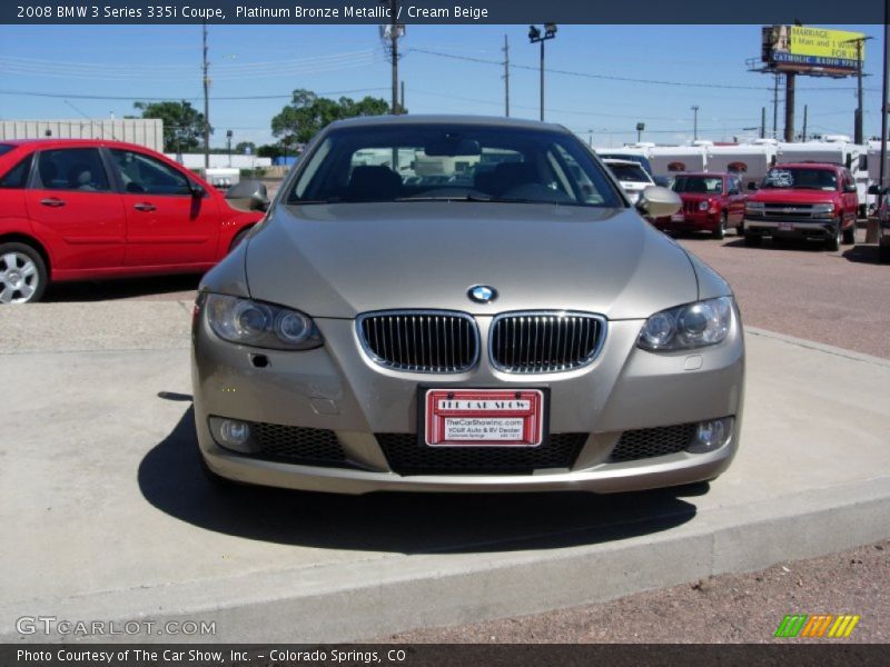 Platinum Bronze Metallic / Cream Beige 2008 BMW 3 Series 335i Coupe