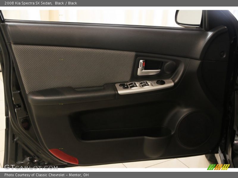 Black / Black 2008 Kia Spectra SX Sedan