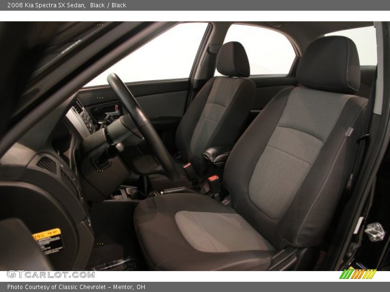 Black / Black 2008 Kia Spectra SX Sedan