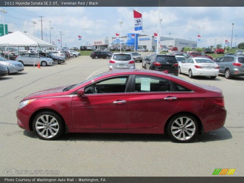 Venetian Red / Black 2011 Hyundai Sonata SE 2.0T
