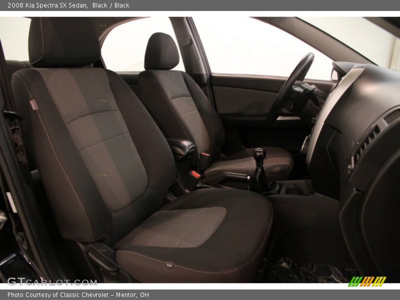 Black / Black 2008 Kia Spectra SX Sedan