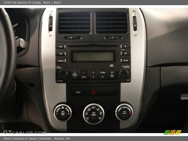 Black / Black 2008 Kia Spectra SX Sedan