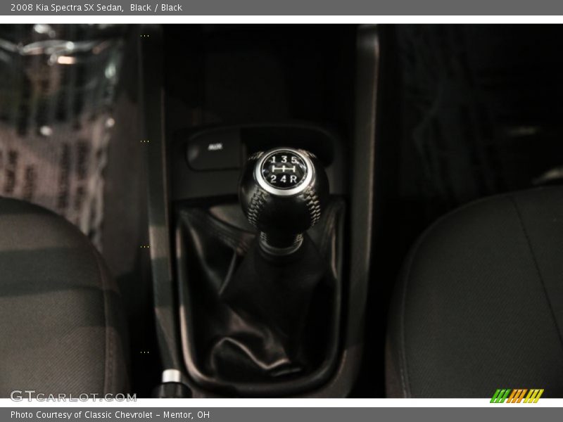 Black / Black 2008 Kia Spectra SX Sedan