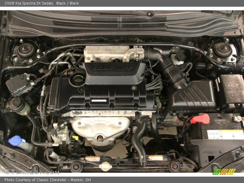 Black / Black 2008 Kia Spectra SX Sedan