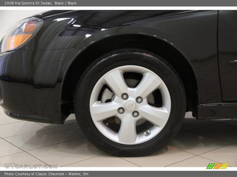 Black / Black 2008 Kia Spectra SX Sedan
