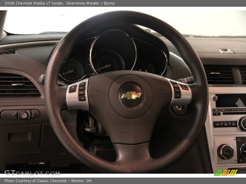 Silverstone Metallic / Ebony 2008 Chevrolet Malibu LT Sedan