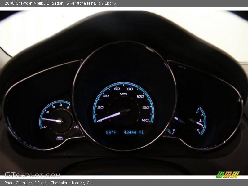 Silverstone Metallic / Ebony 2008 Chevrolet Malibu LT Sedan