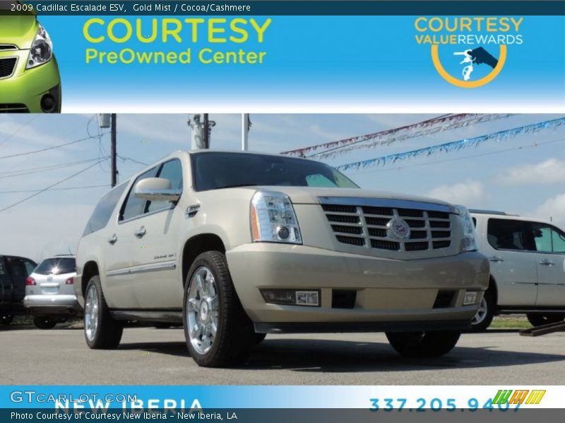 Gold Mist / Cocoa/Cashmere 2009 Cadillac Escalade ESV