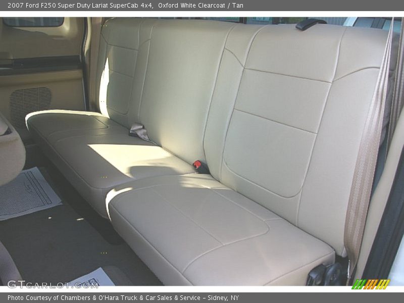 Oxford White Clearcoat / Tan 2007 Ford F250 Super Duty Lariat SuperCab 4x4