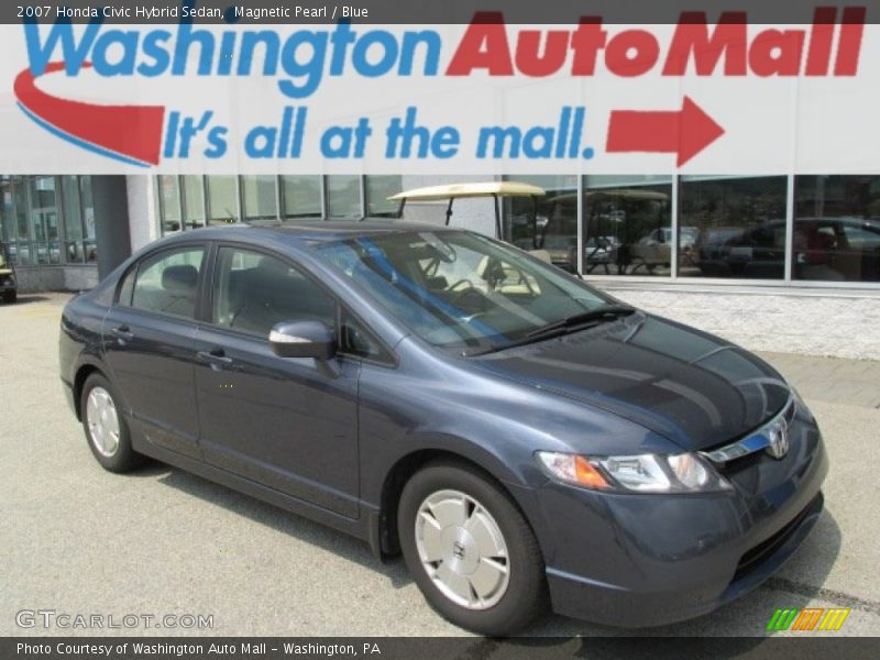 Magnetic Pearl / Blue 2007 Honda Civic Hybrid Sedan