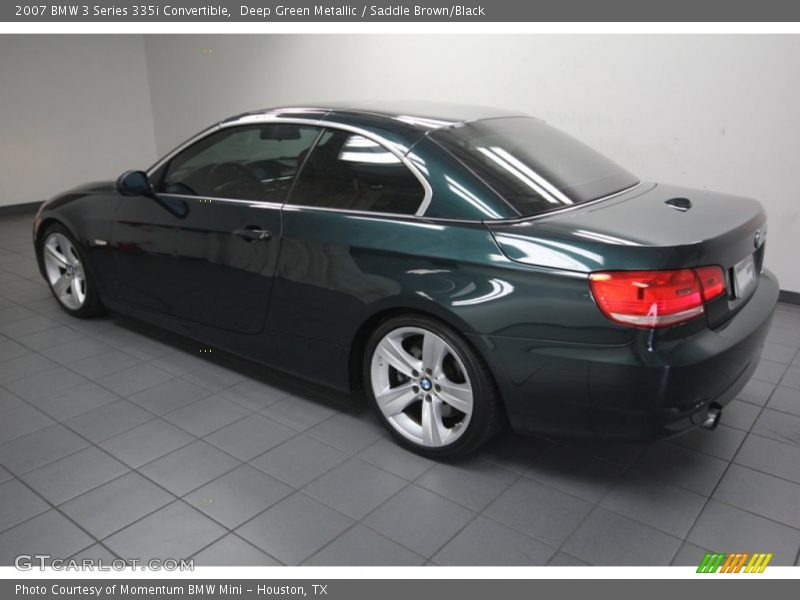 Deep Green Metallic / Saddle Brown/Black 2007 BMW 3 Series 335i Convertible