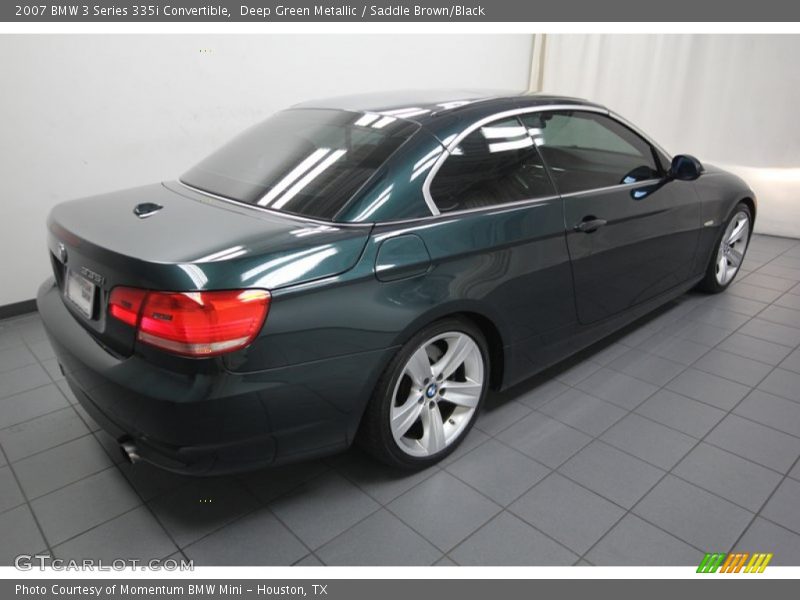Deep Green Metallic / Saddle Brown/Black 2007 BMW 3 Series 335i Convertible