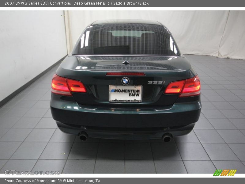 Deep Green Metallic / Saddle Brown/Black 2007 BMW 3 Series 335i Convertible