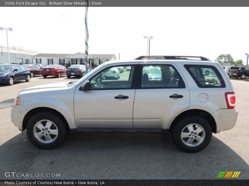Brilliant Silver Metallic / Stone 2009 Ford Escape XLS