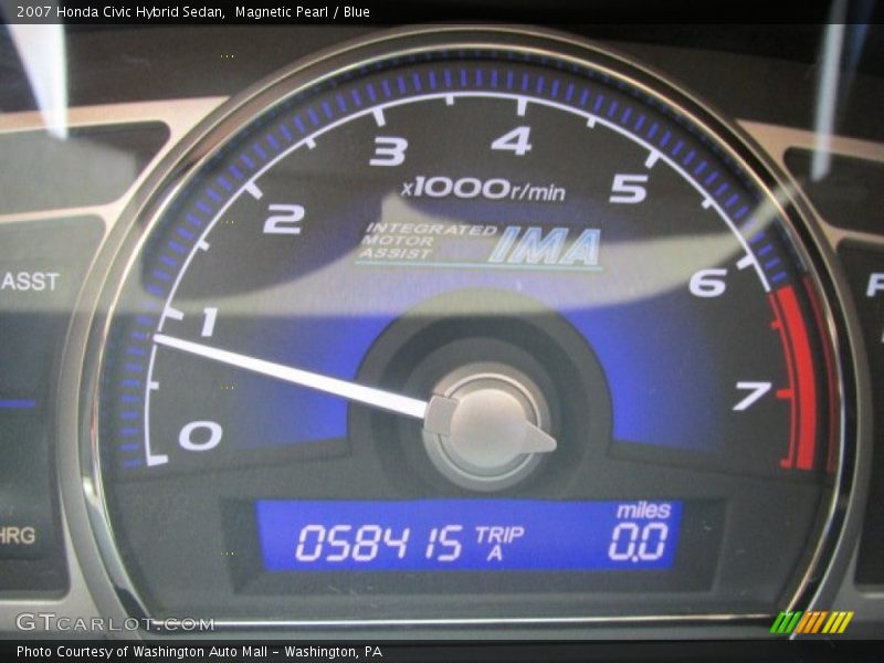 Magnetic Pearl / Blue 2007 Honda Civic Hybrid Sedan