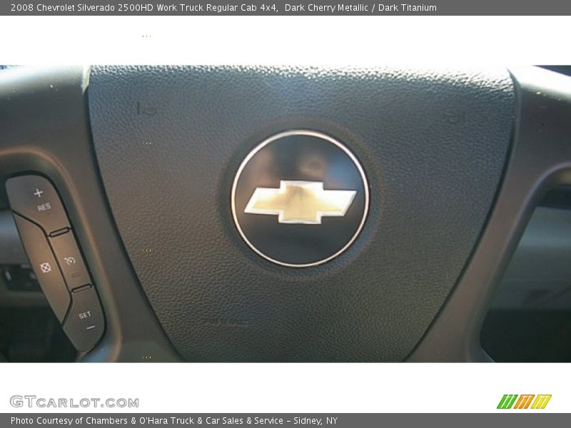 Dark Cherry Metallic / Dark Titanium 2008 Chevrolet Silverado 2500HD Work Truck Regular Cab 4x4