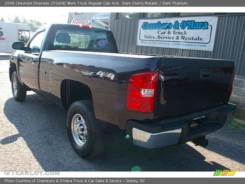 Dark Cherry Metallic / Dark Titanium 2008 Chevrolet Silverado 2500HD Work Truck Regular Cab 4x4