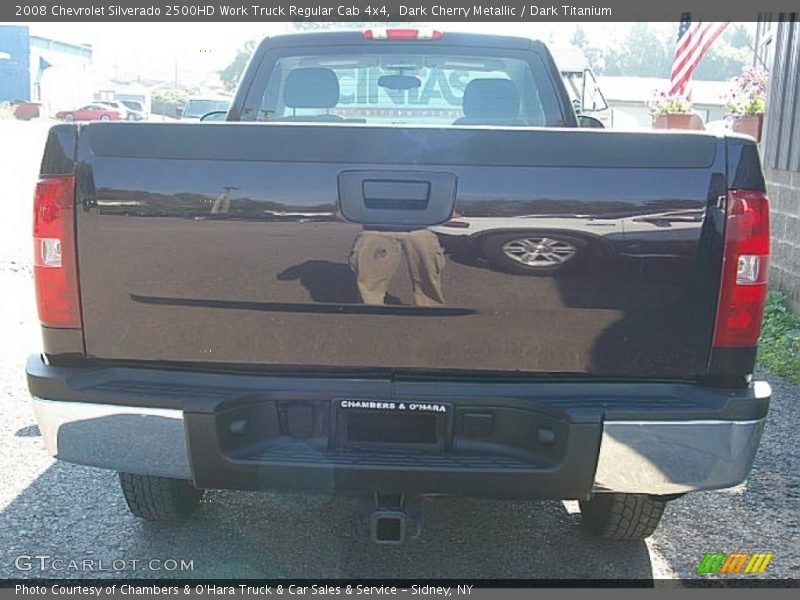 Dark Cherry Metallic / Dark Titanium 2008 Chevrolet Silverado 2500HD Work Truck Regular Cab 4x4