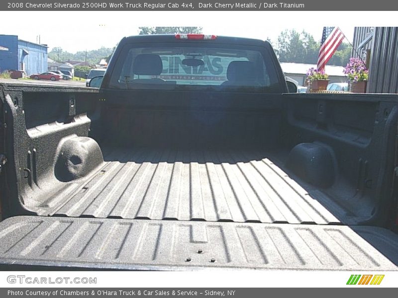 Dark Cherry Metallic / Dark Titanium 2008 Chevrolet Silverado 2500HD Work Truck Regular Cab 4x4
