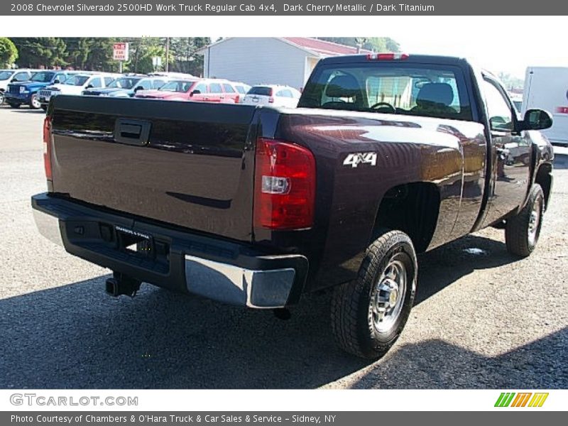 Dark Cherry Metallic / Dark Titanium 2008 Chevrolet Silverado 2500HD Work Truck Regular Cab 4x4