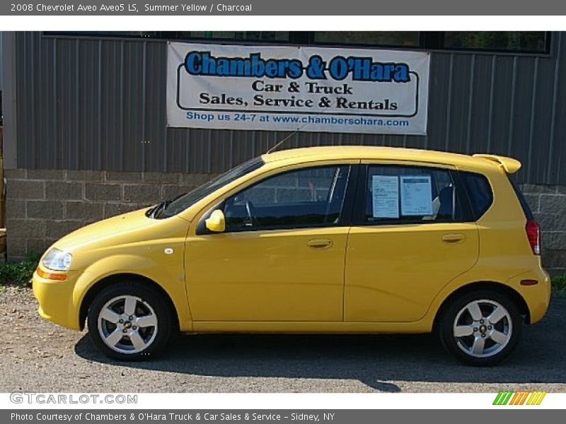 Summer Yellow / Charcoal 2008 Chevrolet Aveo Aveo5 LS