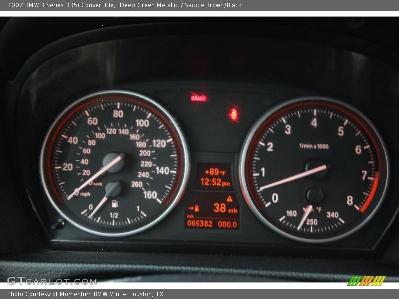 Deep Green Metallic / Saddle Brown/Black 2007 BMW 3 Series 335i Convertible