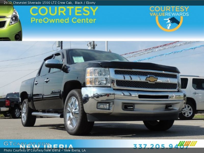 Black / Ebony 2012 Chevrolet Silverado 1500 LTZ Crew Cab