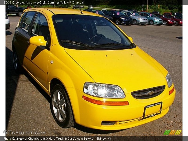 Summer Yellow / Charcoal 2008 Chevrolet Aveo Aveo5 LS
