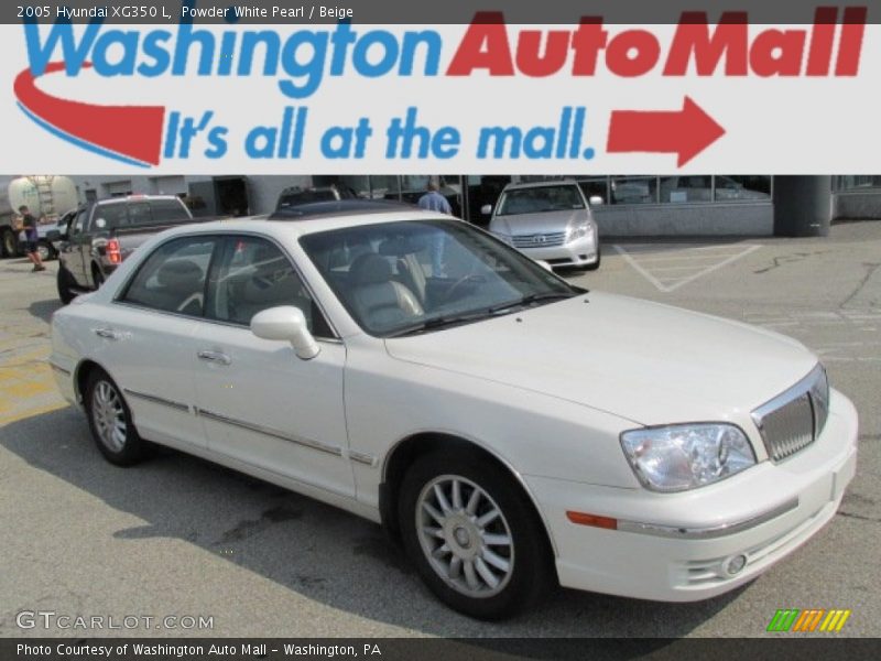 Powder White Pearl / Beige 2005 Hyundai XG350 L