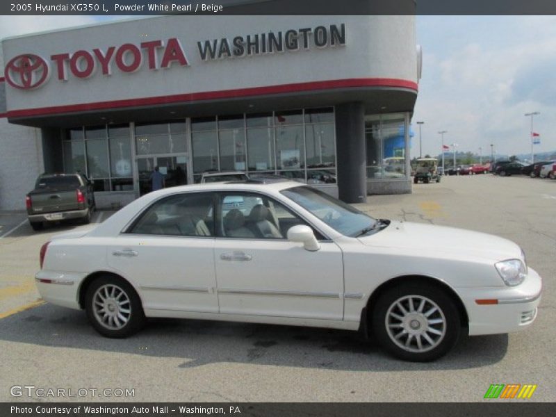 Powder White Pearl / Beige 2005 Hyundai XG350 L