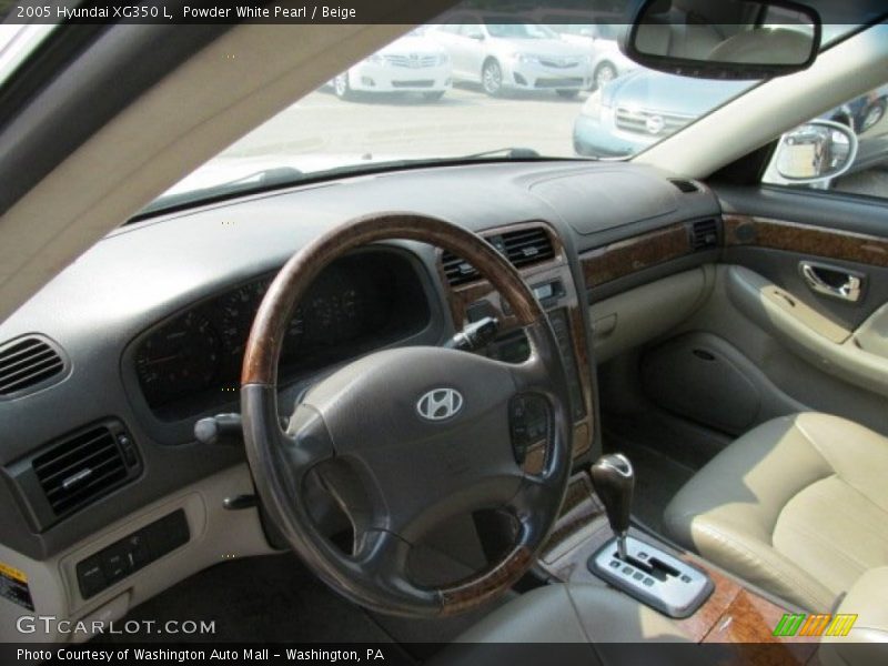 Powder White Pearl / Beige 2005 Hyundai XG350 L