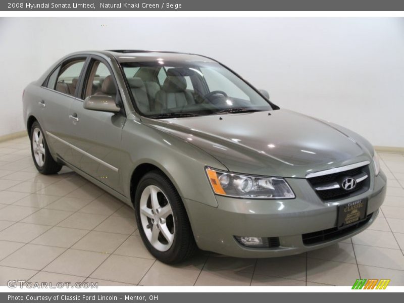 Natural Khaki Green / Beige 2008 Hyundai Sonata Limited