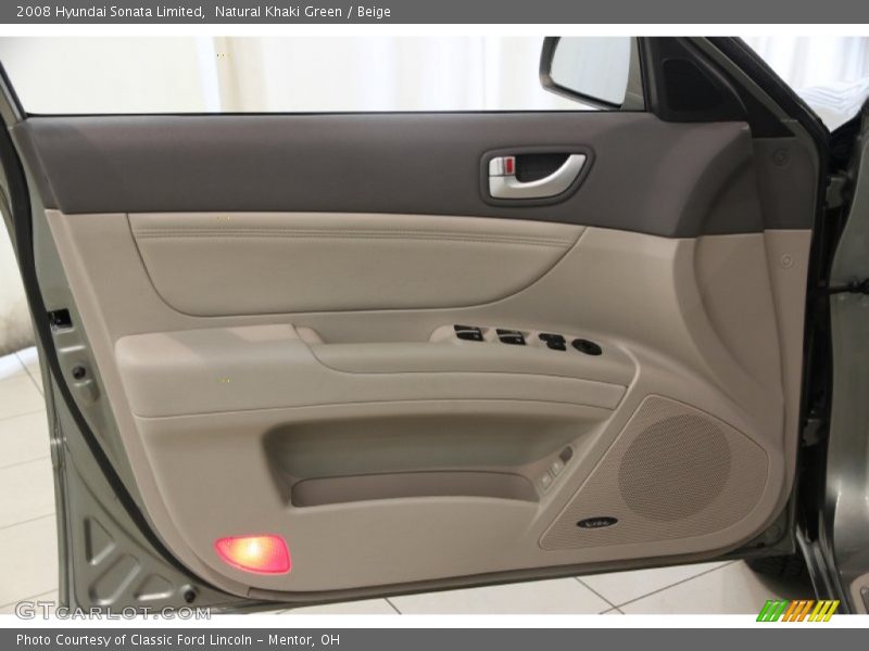 Natural Khaki Green / Beige 2008 Hyundai Sonata Limited
