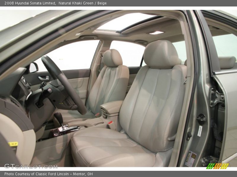 Natural Khaki Green / Beige 2008 Hyundai Sonata Limited