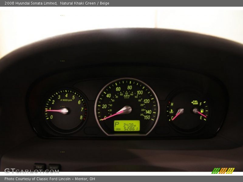 Natural Khaki Green / Beige 2008 Hyundai Sonata Limited