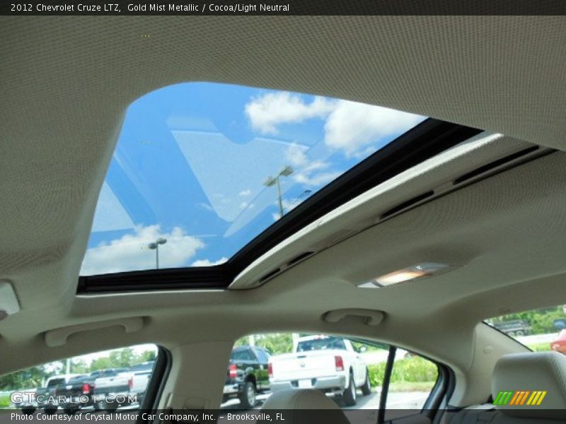 Gold Mist Metallic / Cocoa/Light Neutral 2012 Chevrolet Cruze LTZ