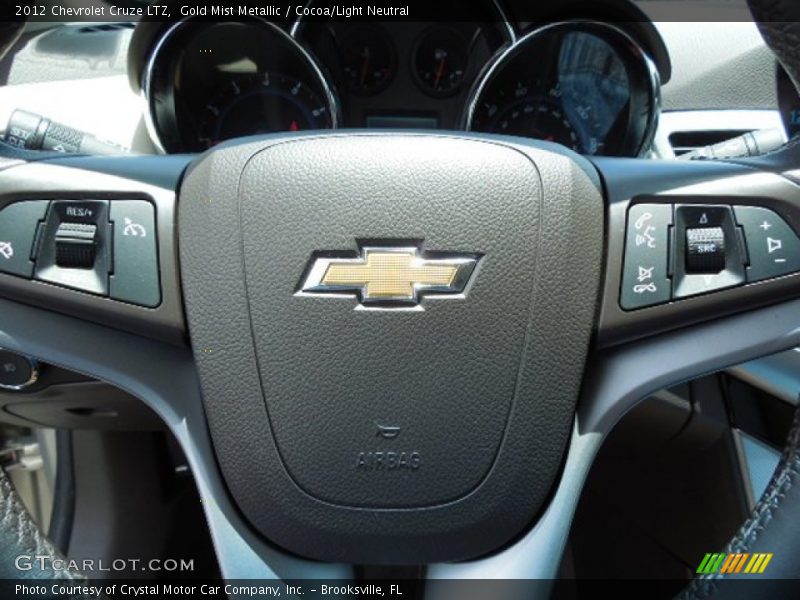 Gold Mist Metallic / Cocoa/Light Neutral 2012 Chevrolet Cruze LTZ