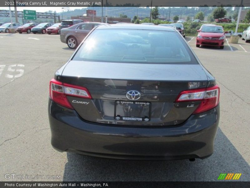 Magnetic Gray Metallic / Ash 2012 Toyota Camry LE