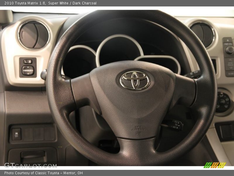 Super White / Dark Charcoal 2010 Toyota Matrix 1.8